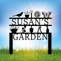 Personalized Garden Sign, Custom Garden Tools Sign with Stakes, Garden Sign with Last Name, Personalized Flower Garden Name Sign, Yard Sign, Lawn Sign, Custom Family Name Garden Sign, Farmhouse Decor by PLTZCRAFT
