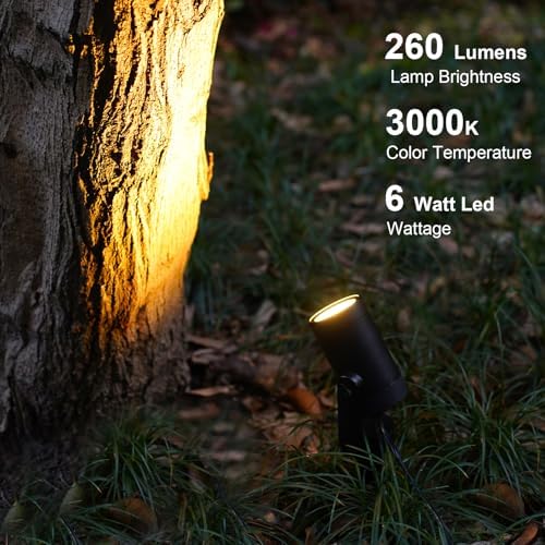 GOODSMANN 4PK Low Voltage Outdoor Flood Lights LED 6W 260 Lumen 3000K - Image 2