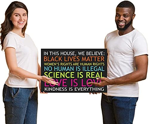 Black Lives Matter Yard Sign, In This House We Believe Yard Sign, Love is Love - 12" x 18" Double Sided, Corrugated Plastic with 15" H Metal Stake - Multi-Colored, 3-Pack - Image 4