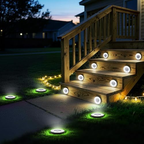 Joomer 16 Pack 2.9inch Solar Ground Lights Outdoor, White - Image 6