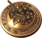 Solid Brass Moon and Stars Sundial with Stand 10 Inch Diameter - Image 4