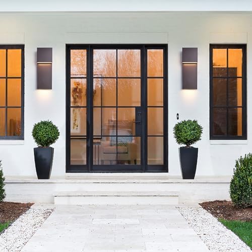 Tarentlight Outdoor Wall Lights Modern Exterior Lighting Fixtures, 3000K Integrated LED, Wall Sconce Lighting 2 Packs, Bronze Outside Wall Mount Lights for House Front Door Porch Garage Patio - Image 3