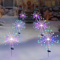 Solar Garden Firework Lights Outdoor Waterproof 6 Pack, 120 LED Sparklers, Colorful, for Patio, Backyard, Sidewalk, Christmas, Parties by SolarEra-FREETOSHINE