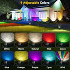 Solar Spot Lights Outdoor Waterproof IP68,RGB Spotlights with Remote,2-Pack - Image 3