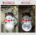 Christmas Solar Hanging Lantern Snowman Light Outdoor Decor, Snowman - Image 3
