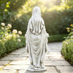 Virgin Mary Outdoor Statue, 29.5inch Blessed Mother Garden Sculpture, Religious Statue for Yard Lawn Patio Catholic Home Decor, Spiritual Gift for Faith Believers, Grey - Image 5