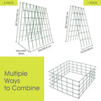 RIFNY Cucumber Trellis for Raised Bed, Garden Trellis 16.5 x 40 Inch, Green - Image 4