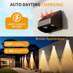 Long Lasting Solar Fence Lights Outdoor,3000/4000/6000K,Deck Lights Waterproof,Perfect for Winter and Rainy Days,Dusk to Dawn High Brightness Solar Lighting for Wall,Step,Yard,Patio,Backyard(12 Pack) - Image 2