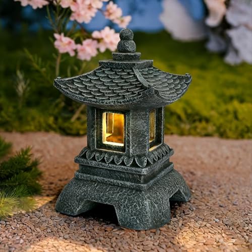 Zen Garden Pagoda Statue, Zen Asian Pyramid Garden Statue, Resin Zen Fountain-Like Tower for Weddings, Patios, Gardens & Landscaping - Image 4