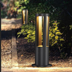 Landscape Path Light Waterproof Bollard Lighting Modern Outdoor Cylindrical Path Light Waterproof Driveway Lamps Hare Wired Landscape Lighting Outside 3000K LED Bollard Lamp For Garden Yard Patio Lawn - Image 2