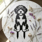 Dog Metal Garden Stake - Weatherproof Dog Silhouette Yard Art, Decorative Outdoor Sign for Lawn & Patio, Heartfelt Gift for Soft Bernedoodle Lovers(Jump,14") - Image 4