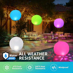 Floating Pool Lights Solar, 15" Inflatable Waterproof Pool Led Glow Balls, Solar Pool Lights that Float,Color Changing Light Up Pool Balls,Float or Hang in Pond Backyard Garden Party Decor(4) - Image 5