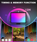 TigQiang 4 Pack 50W RGB Flood Light, IP66 RGB floodlight for Halloween - Image 4