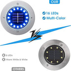 NFESOLAR Solar Ground Lights Outdoor with 16 LEDs Multi-Color for Outdoor - Image 2