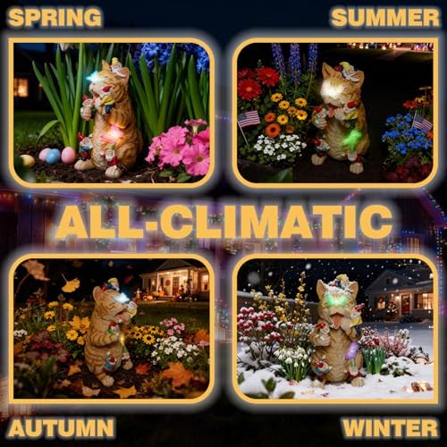 Solar Funny Garden Gnomes Figurine with Colorful LED Lights - Image 6