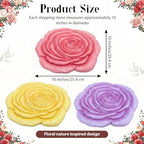 Cinnvoice 3 Pack Rose Stepping Stones Outdoor for Garden, 10 Inches - Image 2