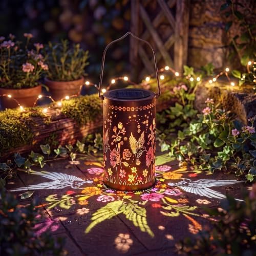 Hummingbird Solar Lantern, Waterproof Colorful Outdoor Garden Light by Oviejo