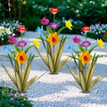 Homight Metal Agave Plant Outdoor Decoration Outdoor Garden Decoration Daffodils Flowers Mexican Yard Art Daffodils Flowers Decorative Garden Gift (3 Big Colorful Daffodil) by HomightCentennial