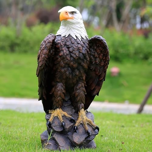 24.4" Tall Large Standing Bald Eagle Garden Statue Sculpture American Eagle - Image 2