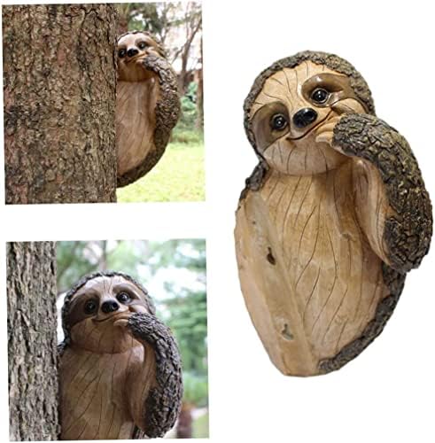 Sloth Tree Hugger, Summer Outdoor Yard Decorations, Resin Tree Peeker Statue, Tree Faces Decor Outdoor, Garden Decor Sloth Gift for Housewarming, Handmade with Details, Durable & Waterproof - Image 6