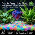 Colorful Glow in the Dark Rocks Luminous Glow Garden Stones Outdoor Glowing at Night Guide Pebbles Gemstone DIY Decorative for Landscaping Aquarium Fish Tank Patio Lawn Yard Ornaments - Image 3