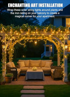 Solar String Lights, 4 Packs Total 132Ft 400 LED Fairy Lights Warm White - Image 4