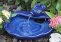 Smart Solar 21372R01 Ceramic Solar Koi Fountain, Blue Glazed Finish, Powered by an Included Solar Panel that Operates an Integral Low Voltage Pump With Filter by SmartSolar