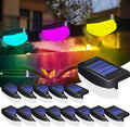 LED Solar Step Lights, 14 Pack Solar Deck Lights Outdoor IP65 Waterproof Pool Side Lighting Decor for Stairs Fence Yard Driveway Pathway Yard Backyard, RGB Color Changing by TTiiLoe