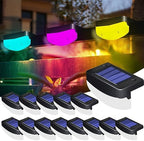 LED Solar Step Lights, 14 Pack Solar Deck Lights Outdoor IP65 Waterproof Pool Side Lighting Decor for Stairs Fence Yard Driveway Pathway Yard Backyard, RGB Color Changing by TTiiLoe