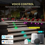 8-Pack Smart Hardscape Lighting, Retaining Wall Lights, 1.5W 7 Inch, IP65 Waterproof Step Light, 12V Low Voltage AC/DC, Soft White 2700K, Compatible with Alexa & Google Assistant - Image 3