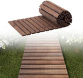 8FT Wooden Garden Pathway Walkway Outdoor Roll Walkway Pavers Patio Floor by RHINEINMIST