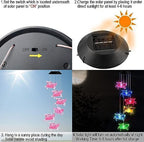 Hummingbird Solar Wind Chimes for Outside - Color Changing LED Outdoor Solar Lights Waterproof Windchimes, Home Garden Patio Yard Porch Decoration (Pig) - Image 5