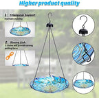 MUMTOP Hanging Glass Bird Bath Peacock Outdoor Birdfeeder Garden Yard Decor - Image 3