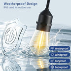 72FT Outdoor String Lights with Remote, Waterproof & Connectable - Image 5