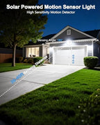 6000LM Solar Lights Outdoor, 4 Heads Motion Sensor Outdoor Lights, Solar Flood Lights for Yard House Outside Garage, IP65 Waterproof, 3 Modes, Easy Install, 3 Pack - Image 6