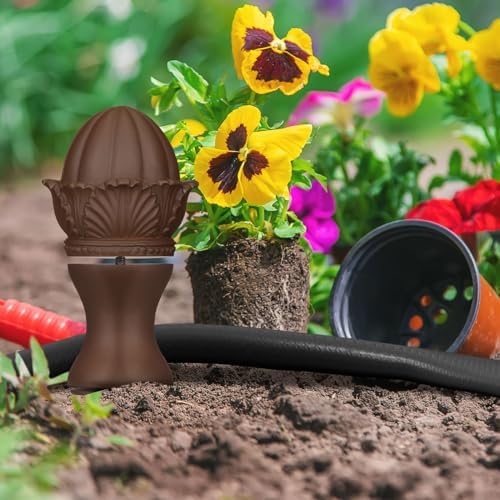 Tandefio 3 Pcs Garden Hose Guide Stake 12 Inch Heavy Duty Resin Hose, Brown - Image 5