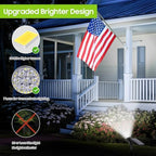 800 Lumens Solar Powered Spot Lights Outdoor (Daylight White, 6-Pack) - Image 3