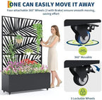 Garvee Metal Raised Garden Bed with Trellis and Wheels, 71"x47"x16" - Image 2