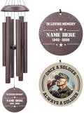 Personalized Wind Chimes Memorial for USA Veteran with Photo by ExtrabilyOfficial