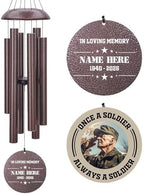 Personalized Wind Chimes Memorial for USA Veteran with Photo by ExtrabilyOfficial