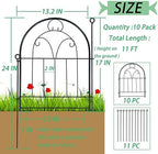 Decorative Garden Fence 17in(H) x 10ft(L), Rustproof Metal Animal Barrier - Image 2