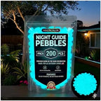 Colorful Glow-in-the-Dark Garden Stones, Night Guide Pebbles Solar Glowing Rocks for Landscaping Walkways Aquariums,5 Hour Glow Weatherproof Resin Luminous Stepping Stones (800, Blue) by Unknown