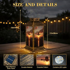 Solar Lantern Outdoor Waterproof Passenger Airplane Taking Off Sunset Garden Decor LED Hanging Solar Lights Tabletop Lamp Gifts for Women Mom Outside Yard Patio Porch - Image 2