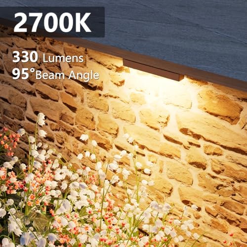 VOLISUN 7 Inch Retaining Wall Lights, 2700K Hardscape Lighting, 8 Pack - Image 2