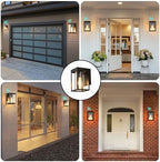 Dusk to Dawn Outdoor Wall Sconce Black 2-Pack Front Porch Wall Light - Image 4