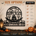 Personalized Halloween House Number Sign, Custom Family Name Address Sign - Image 4