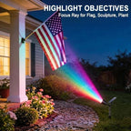 WELALO Solar Lights Outdoor Waterproof Flag Spotlights 2 Pack (Colored) - Image 2