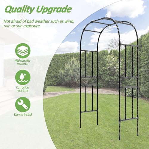 Thickened Metal Garden Arch-59L*94.5H,Trellis for Climbing Plants Outdoor - Image 3