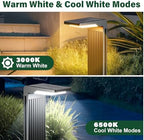 COXSENI Solar Pathway Lights Outdoor Warm/Cool White, 6Pack - Image 2