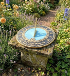 Brass Garden Sundial 10 Inch Engraved Grow Old with Me Outdoor Garden Home Decor Gift - Image 3